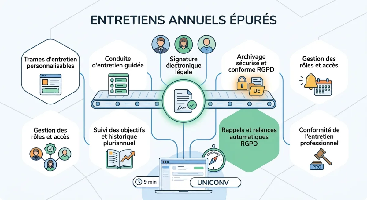 Les 8 fonctionnalités indispensables d'un logiciel d'entretien annuel (2026)